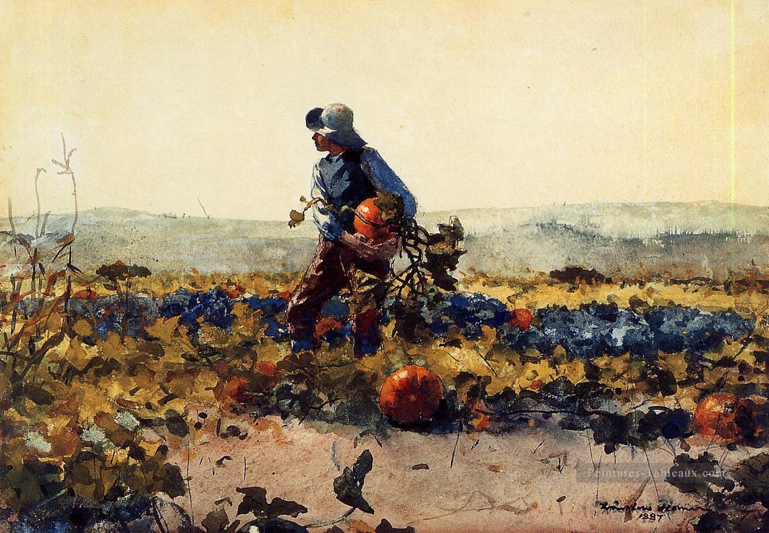 Pour le Farmers Boy vieux chanson anglaise réalisme peintre Winslow Homer Peintures à l'huile
